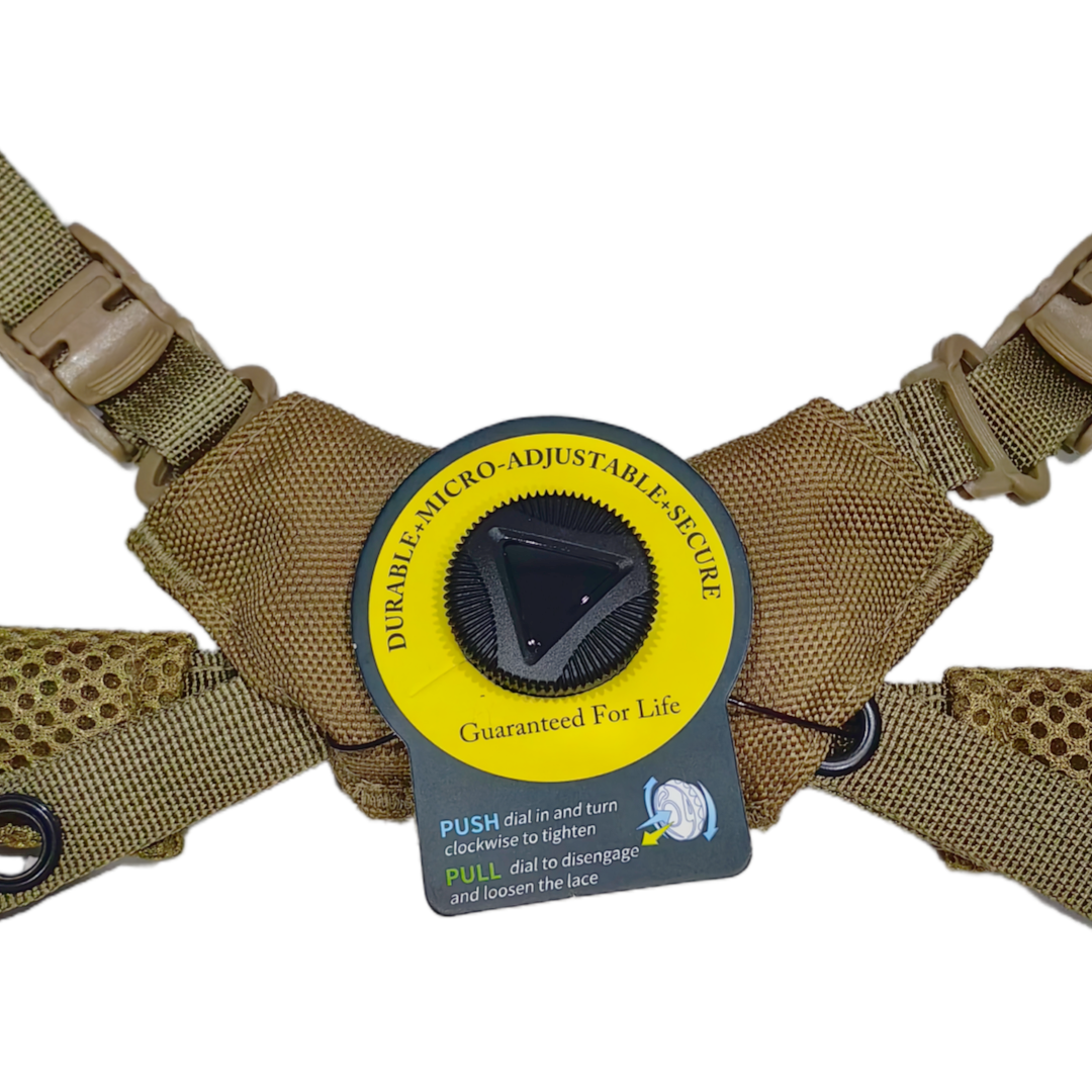 Quick Attach/Detach Magnetic Fidlock Adjustable Tactical Helmet Chin Strap Dial 4 Points Suspension System for Tactical Combat Helmet