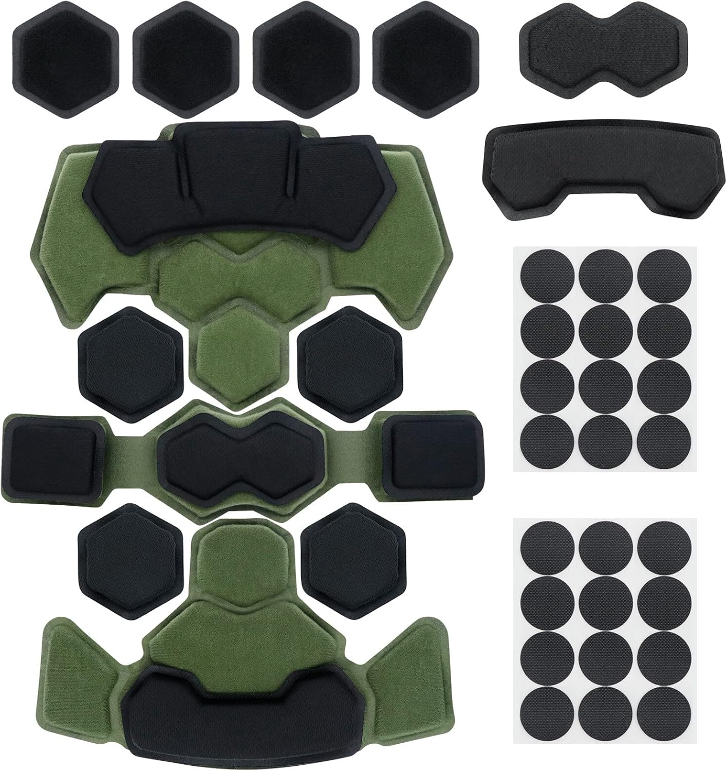 Tactical Airsoft Helmet Pads Internal Memory Foam Foam Protective Cushion Buffer Pad Protection Mat Accessories Liner System for Fast MT MICH IBH AF ACH Helmet