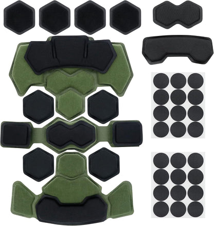 Tactical Airsoft Helmet Pads Internal Memory Foam Foam Protective Cushion Buffer Pad Protection Mat Accessories Liner System for Fast MT MICH IBH AF ACH Helmet