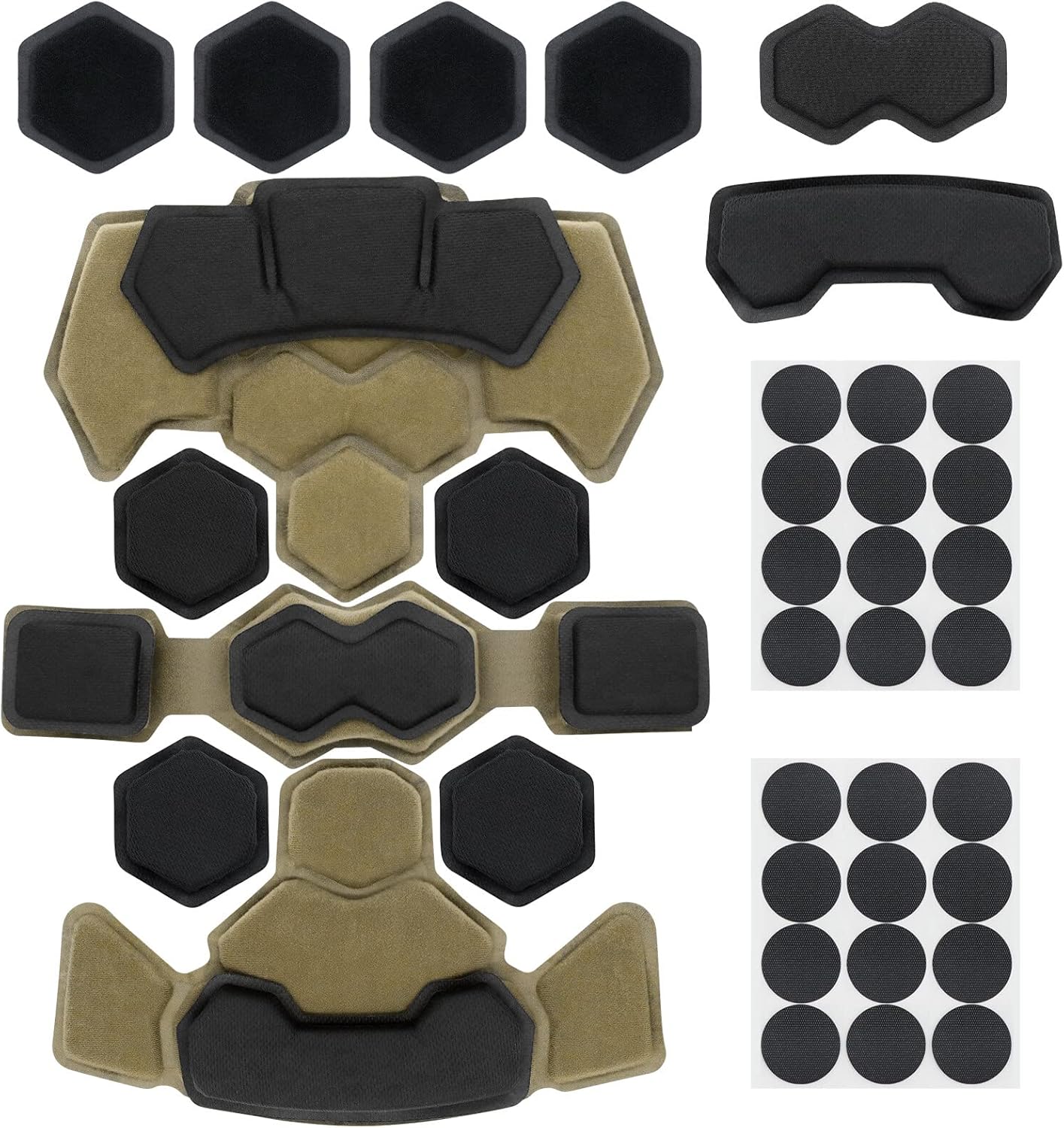 Tactical Airsoft Helmet Pads Internal Memory Foam Foam Protective Cushion Buffer Pad Protection Mat Accessories Liner System for Fast MT MICH IBH AF ACH Helmet