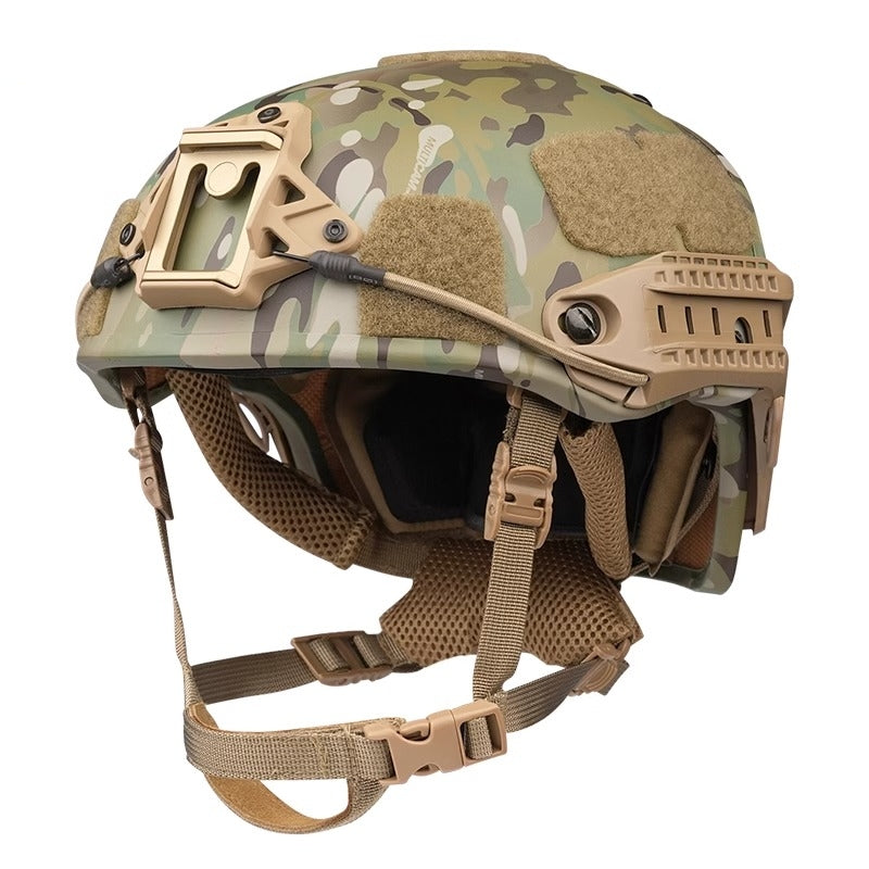 Front view FG Olive Level IIIA AF tactical ballistic helmet, Aramid military combat bulletproof ballistic helmet
