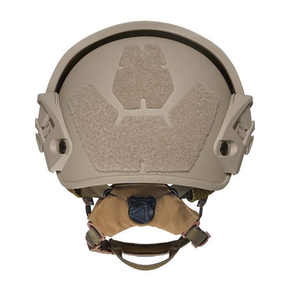 Rear view Coyote Level IIIA AF tactical ballistic helmet, Aramid military combat bulletproof helmet with adjustable retention straps