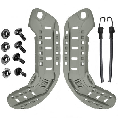 FG color MSA ARC helmet rails with NVG bungee and mounting hardware, high-density nylon construction for MICH helmets