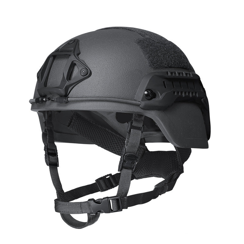 Front view Black Level IIIA ACH MICH2000 tactical ballistic helmet, UHMWPE military combat ballistic helmet