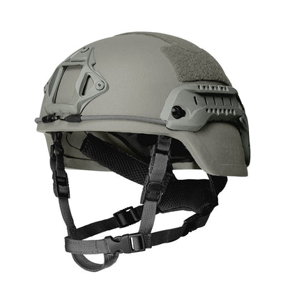 Side view Coyote Brown Level IIIA ACH MICH2000 tactical ballistic helmet, UHMWPE military combat ballistic helmet