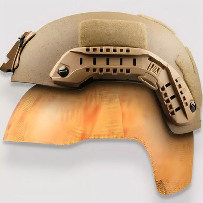 Double layer display view of inner liner set for Coyote Brown ECH MICH2001 tactical ballistic helmet, Level IIIA aramid military ballistic combat bulletproof helmet with full suspension padding accessories