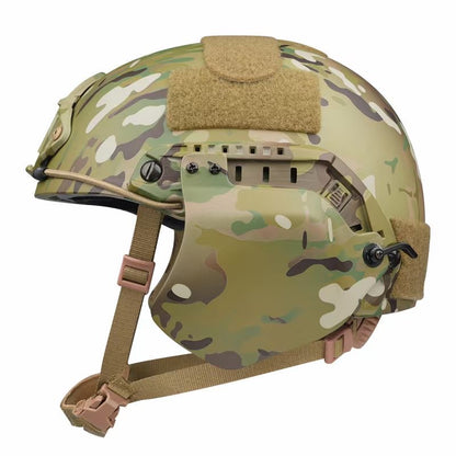 SBD TACTICAL MC FAST Full Protection NIJ Level IIIA ballistic helmet with side armor, military full cut bulletproof combat helmet, top hook-and-loop panel for patches
