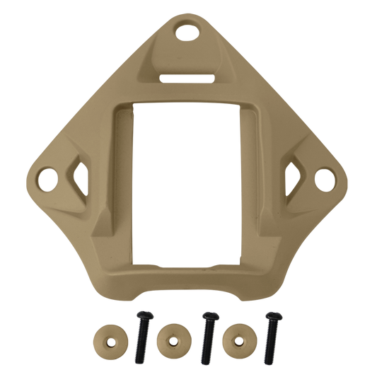Coyote Brown SBD Tactical VAS Shroud NVG mount adapter with mounting screws for FAST ACH MICH helmet