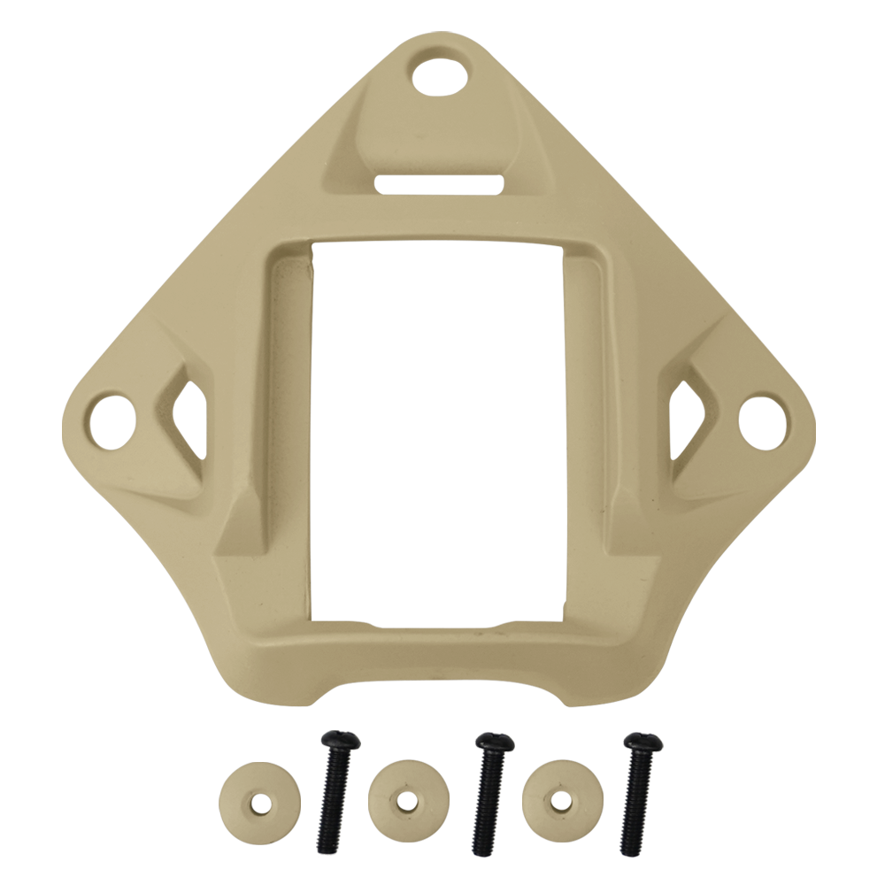 Tan color VAS Shroud NVG mount adapter compatible with FAST tactical helmet